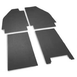 Rubber Floor Mat Set, Black