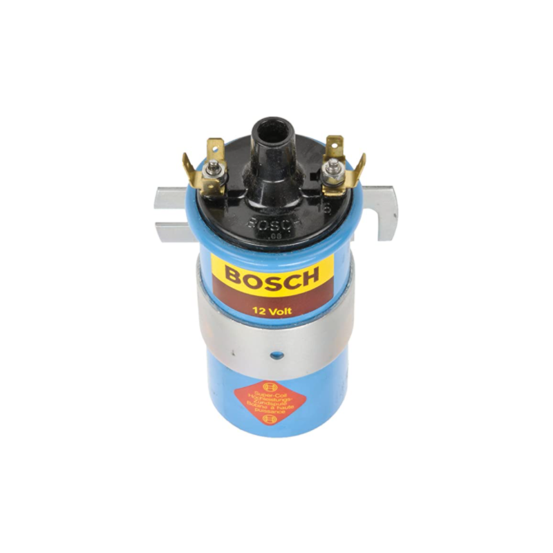 Bosch Ignition Coil, 00012US, 12 Volt, Stock, Blue, Includes Bracket, VW  Bug, Super Beetle, Ghia, Bus, Type 3, Thing
