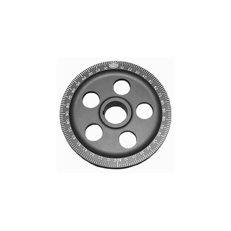 Anodized Degree Crankshaft Pulley With Etched Numbers; Black w/holes