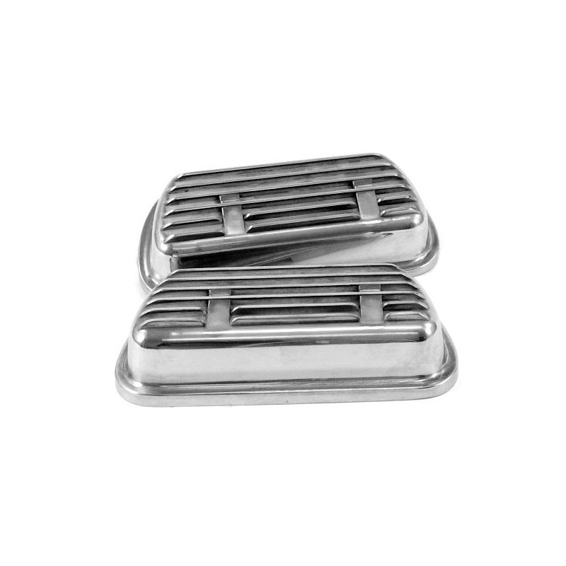 Clip On Aluminum Valve Covers; Pair