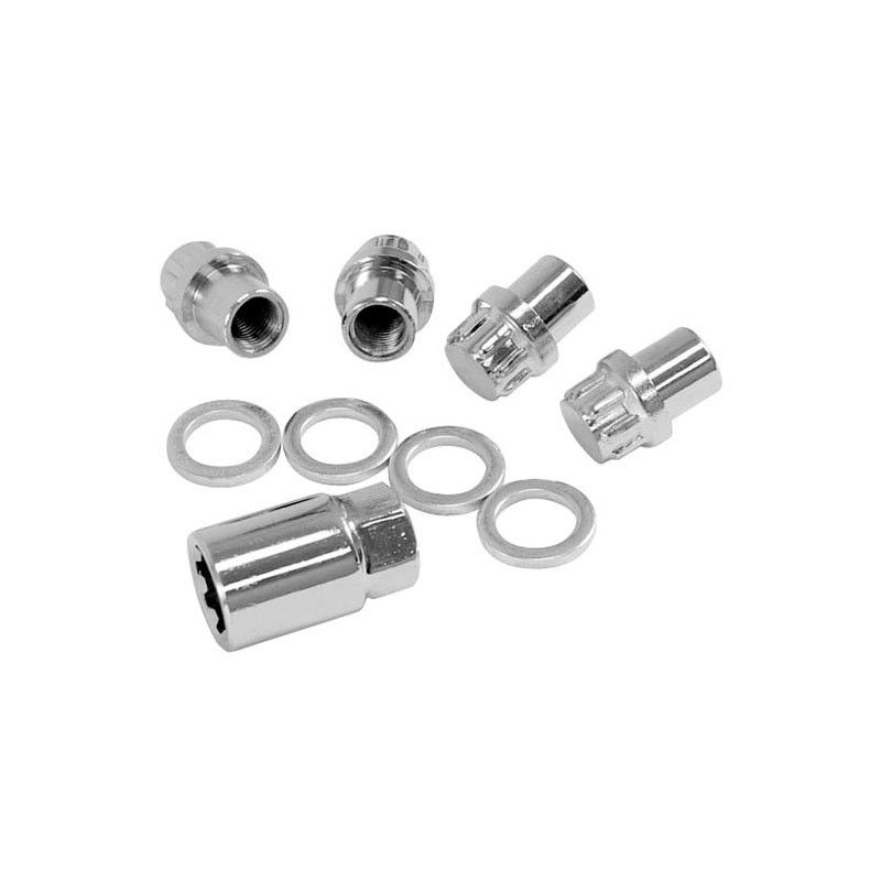 Chrome Wheel Locks; 12x1.5(4)Mag Nut