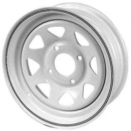 Steel Wheels; 15 x 8 White