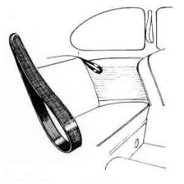Rear Seat Strap Assembly; Pull strap