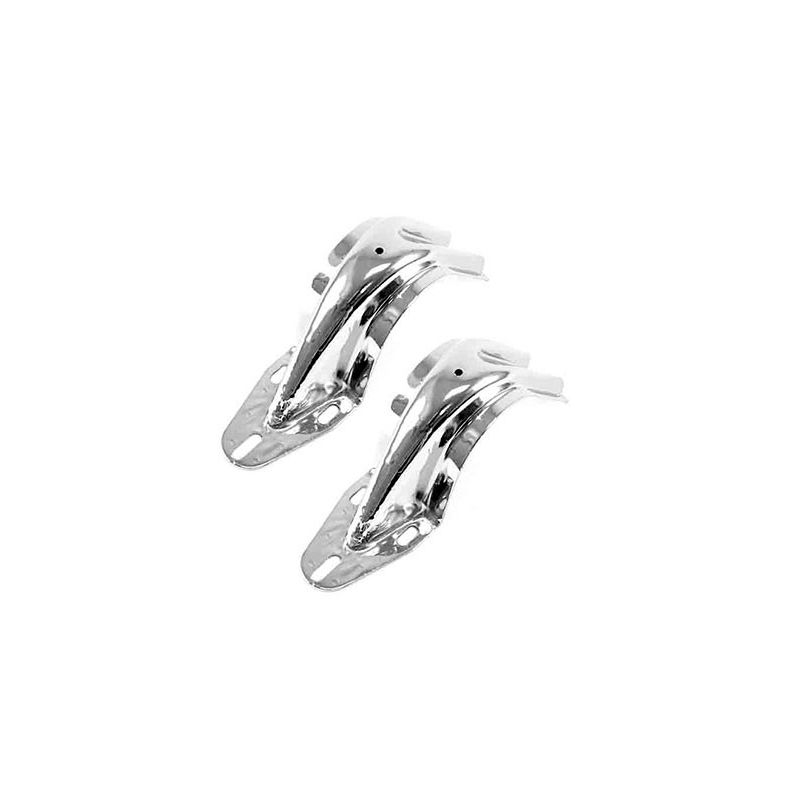 Chrome Deck Lid Hinge Mounts; Hinges (pr)