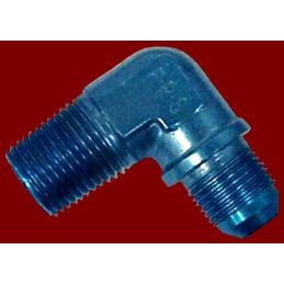 Stainless Steel Oil Hose Fittings; Adapter end 90 degree 1/2" pipe to 8-AN