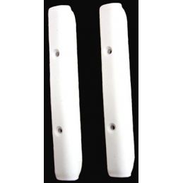 Popout Window Hinge Covers; White (pr)