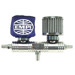 Billet Breather Tube With Filters; With blue covers