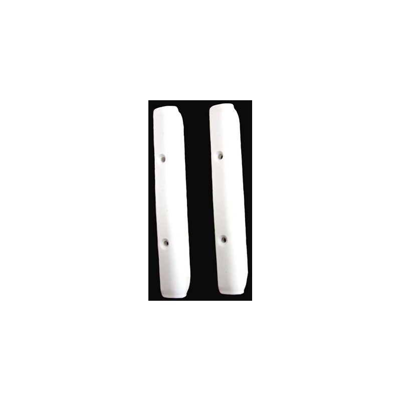 Popout Window Hinge Covers; White (pr)