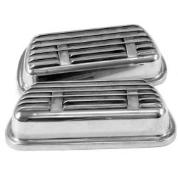 Clip On Aluminum Valve Covers; Pair