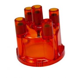 Transparent Distributor Caps; Red