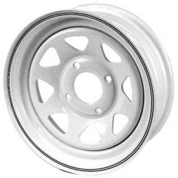 Steel Wheels; 15 x 10 White