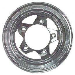 Steel Wheels; 15 x 10 Chrome