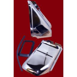 Rear Doghouse Ducting Tins; Chrome exhaust/cooler cover