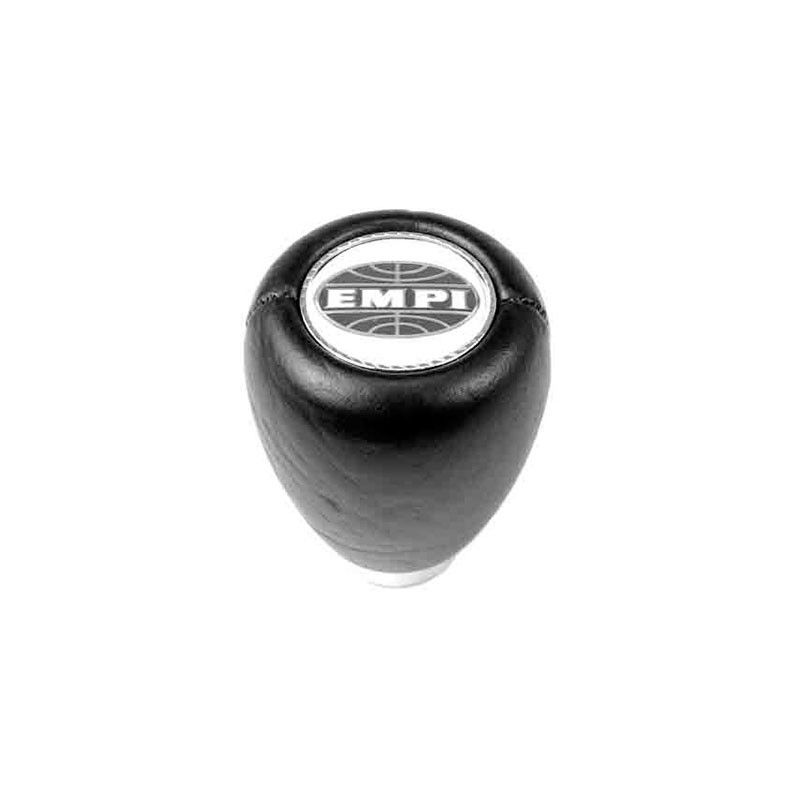 Shift Knob With Empi Logo; Brown leather