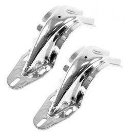 Chrome Deck Lid Hinge Mounts; Hinges (pr)